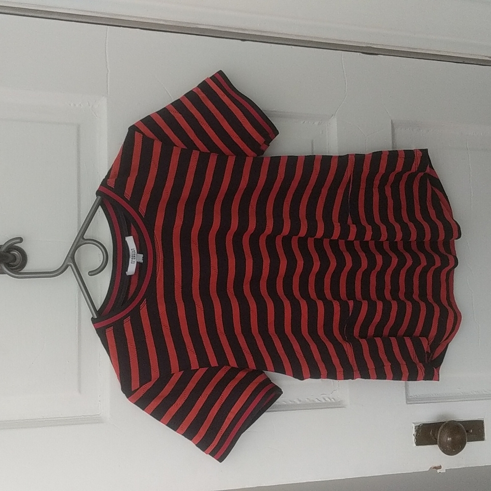 10 Crosby Derek Lam shirt, Medium, Dark blue and orange